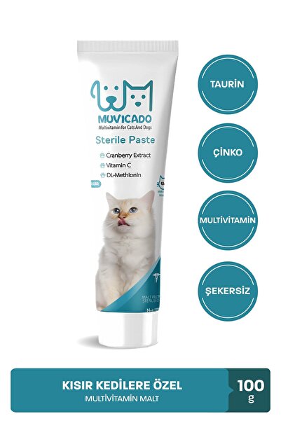 muvicado Kısırlaştırılmış Kedilere Özel Multivitaminli Malt Macun - Sterile K...