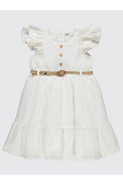 Civil Girls Lace Ruffled Sleeves 6-9 Years Old Dress - Ecru 6-7 Years Old