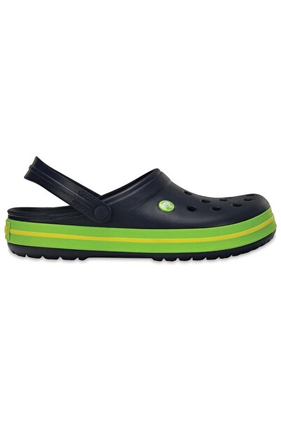 Crocs Μπλε μπλέ Unisex Crocband Edge Πράσινες κίτρινες ριγέ παντόφλες