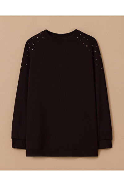 SEÇİL Omuz Detaylı Oversize Sweatshirt