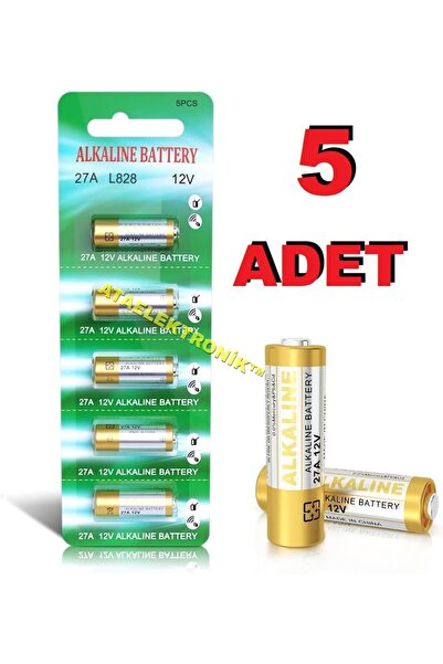 ATAELEKTRONİK oyuncak alarm kepenk pili 27A 12V Alkalin Pil V27A LR27A MN27 L...
