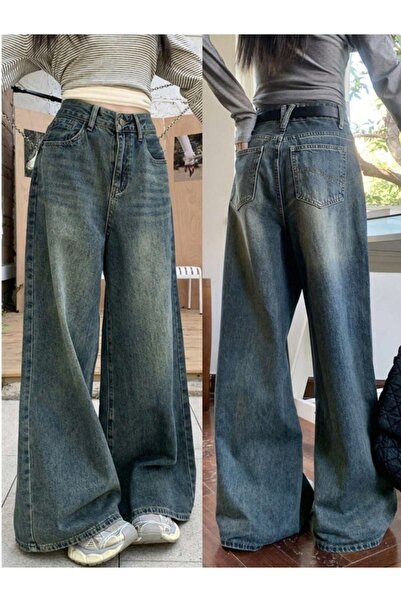 Marlix Jeans Baggy Salaş Cepli Bol Kesim Kot Pantolon