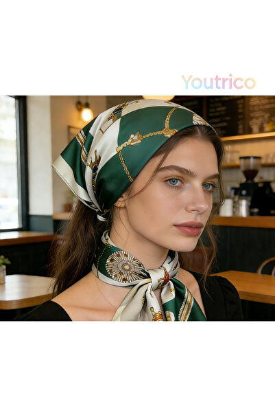 Youtrico وشاح مربع للربيع والخريف مقاس 70*70 سم، غطاء رأس، وشاح منقوش للرقبة