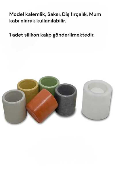 Milinza Beton Saksı Silikon Kalıbı, Beton Kalemlik Kalıbı, Beton Harcı, Taş T...