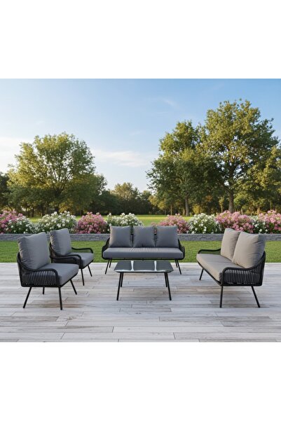 DEC4 طقم جلسات خارجيه 7شخص بتصميم فاخر