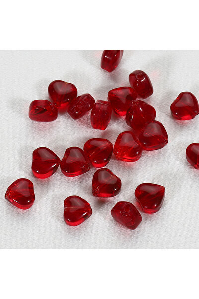 Choice 20 قطعة من خرز القلوب الحمراء الملونة، خرز زجاجي أورورا فاصل لصنع القل...