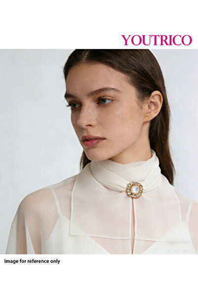 Youtrico British Round Tile Silk Scarf Buckle - Classic Elegant Accessory for...