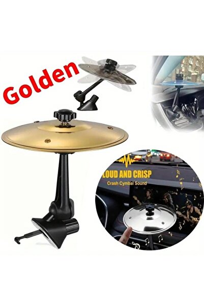 Choice golden 1PC Car Crash Cymbal Air Vent Mini Drum Car Hand-Shooting Cymbals Car Drum Cymbal Air Vent Mu