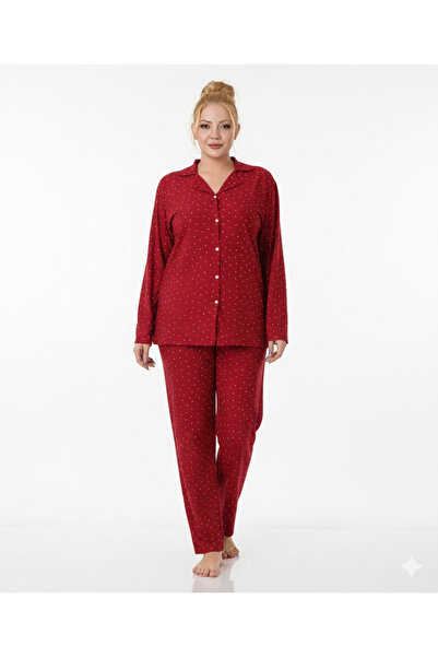 Sude Kadın Pijama Takımı Süet Gömlek Battal