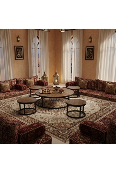 DEC4 طقم طاولات شاي دائرية بتصميم راقى