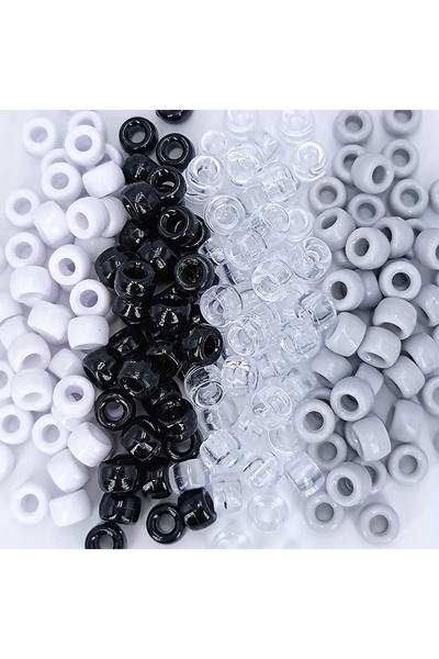 Choice 30g black-white-grey 30g about100pcsVibrant Plastic Mixed Barrel Pony ...