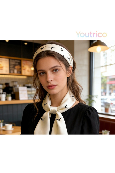 Youtrico وشاح منقوش، مسافة الطيور، متناسق بشكل أنيق، 70*70 سم