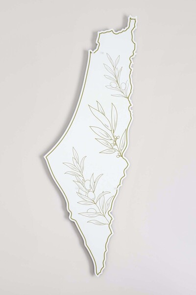 Colorfull Worlds Palestine Map Peace Themed Uv Printed Metal Decor - Islamic ...