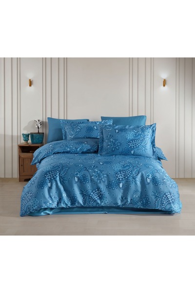 NazeninHome Satin 100% Cotton Single Duvet Cover Set Margit