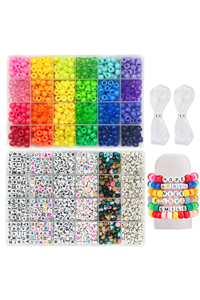 Choice مجموعة خرز SHU YU Pony Beads لصنع أساور الصداقة، 24 لونًا من خرز Kandi.