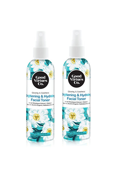 Good Virtues Co. قطعتان تونر الوجه لتفتيح البشرة وترطيبها، سعة 100 مل