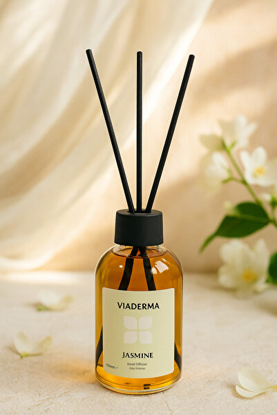 Viaderma Yasemin Aromalı Bambu Çubuklu Oda Kokusu 100 ml - Doğal, Ferah ve Uzun Süreli Koku