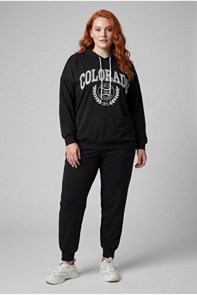 Ebsumu Γυναικεία σετ φόρμας Colorado με εμπριμέ μαύρη φόρμα