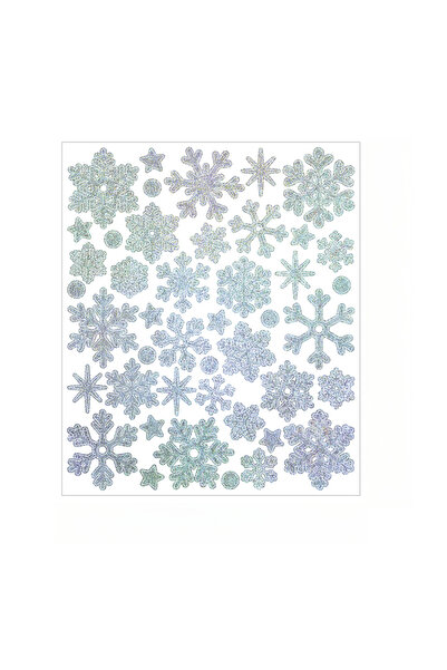 Choice ملصقات ندفات الثلج الفضية (88 قطعة) لعيد الميلاد والشتاء، ملصقات ندفات...