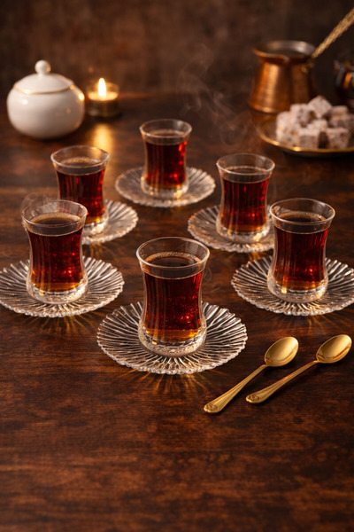 YzHome Elysia Çay Bardağı Çay Takımı Seti 12 Parça