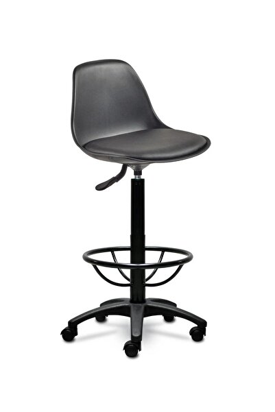 DOSTOFİS Ofis Kasiyer Hekim Eczane Sırtlı Bar Taburesi Sandalyesi Tabure