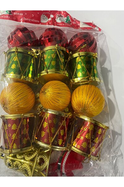 TAŞDELEN AVM Ornament de brad de Crăciun, pachet colorat de 14 bucăți