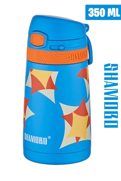 Shamobo ترمس ستانلس ستيل للأطفال 350 مل مع مصاصة خالي من مادة BPA 9 ألوان