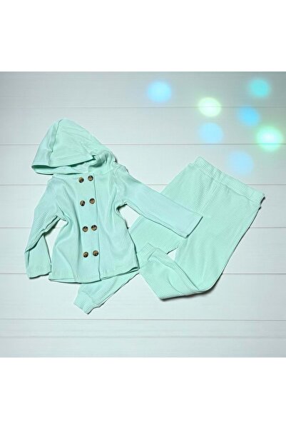 Necix's με κουκούλα ΣΕΤ ΔΙΠΛΟ ΧΤΕΝΙΣΜΕΝΟ ΑΝΘΕΚΤΙΚΟ ΥΦΑΣΜΑ Μέντα Πράσινο