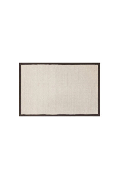 Kelebek Dekor Beige Black Border Halı