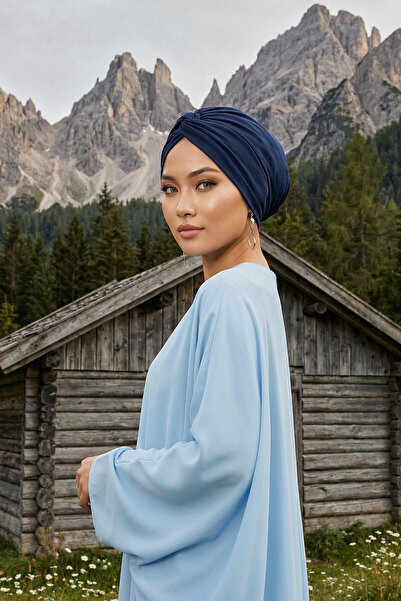 Aisha's Design Bone din bumbac pieptănat Mihrace, B-4, bleumarin