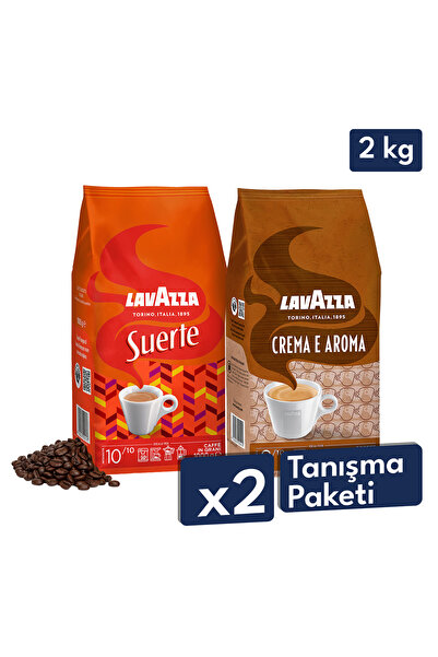LavAzza Suerte + Crema E Aramo Çekirdek Kahve (1000gr) 2'Li Paket