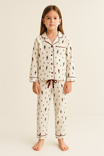Katia&Bony Σετ Πιτζάμες Χριστουγέννων για κορίτσια Εκρού