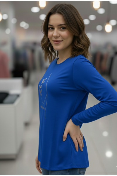 Barato Trend Büyük Beden Pamuklu Kumaş Premium Bluz