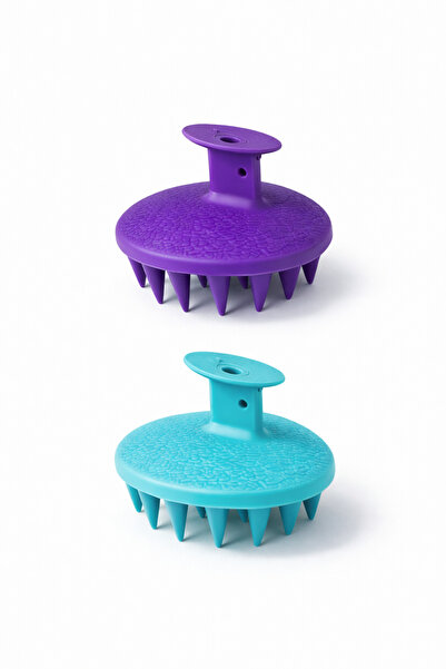 ATA HOME Σετ με 2 βούρτσες μασάζ τριχωτού της κεφαλής με μαλακή μύτη από σιλικόνη, βούρτσα για πλύσιμο μαλλιών στο ντους