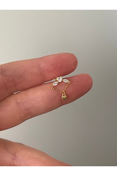 denizden silver Gümüş zincirli piercing