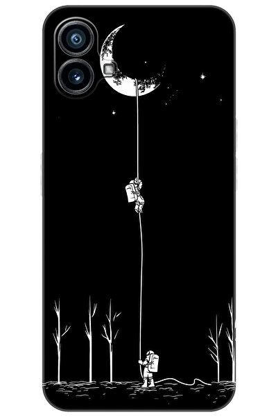 NOTHING Phone 1 (2023) Uyumlu Kılıf Desen Baskılı Silikon Astronot Serisi STK...