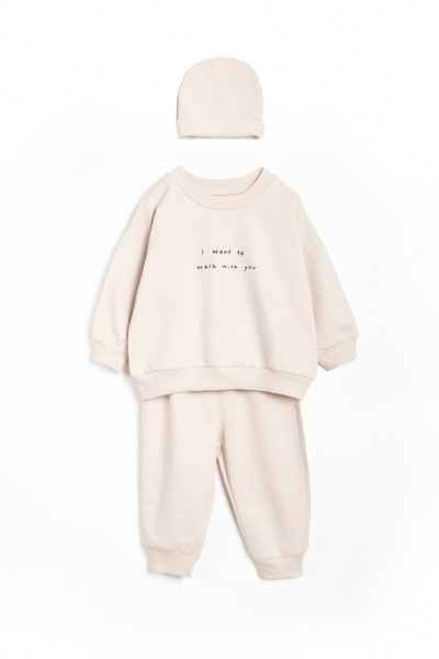 Vauva Kız Erkek Bebek Çocuk Takım Mevsimlik Uzun Kollu Bereli Takım