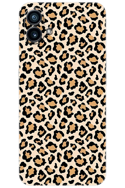NOTHING Phone 1 Uyumlu Kılıf Desen Baskılı Silikon Leopar Desen STK:743 CP-AfDmGf3