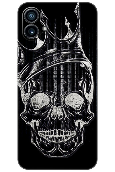 NOTHING Phone 1 (2023) Uyumlu Kılıf Desen Baskılı Silikon Kuru Kafa STK:582 C...