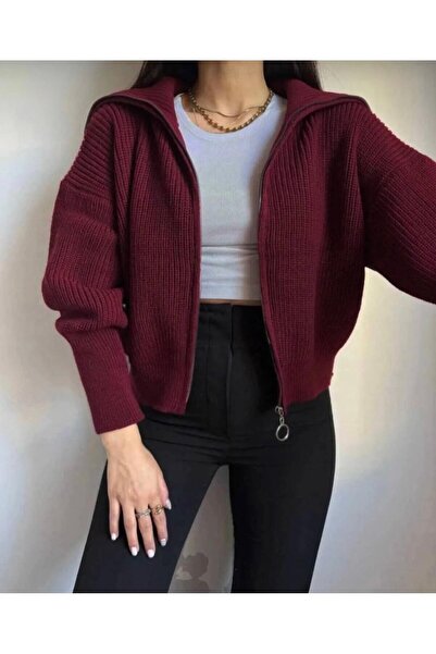 DAĞON'S DGN'S DEVRİK YAKA KADIN TRİKO HIRKA-ÇEKET