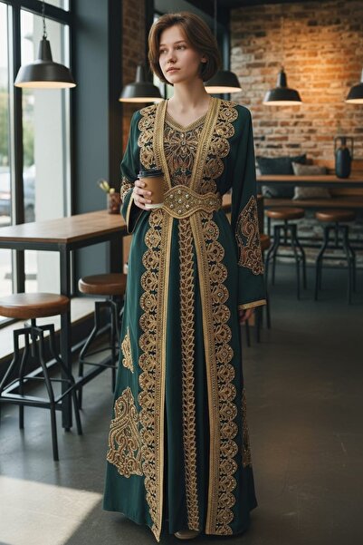 MODA Великий розмір з поясом, місцеве весільне та ханальне вбрання