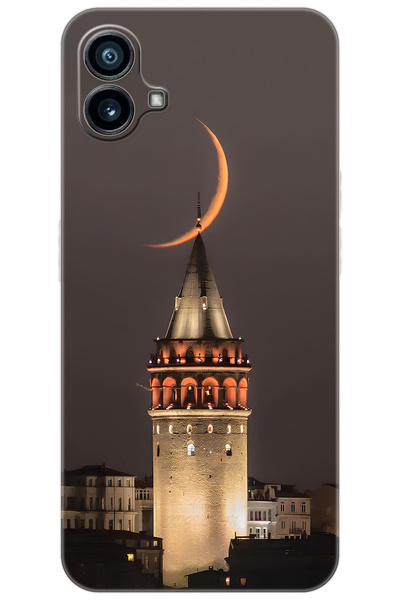 NOTHING Phone 1 (2023) Uyumlu Kılıf Desen Baskılı Silikon Galata Kulesi STK:6...