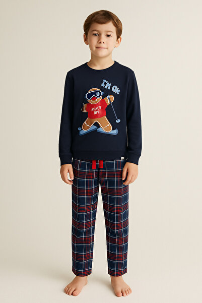Katia&Bony Boy's Breadman Sweatshirt Pajama Top Navy Blue
