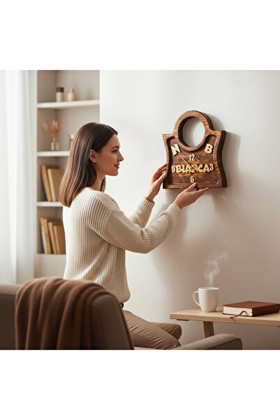 wood mix ساعة خشبية متعددة الاستخدامات (للحائط والطاولة) مع نقش اسم حسب الطلب