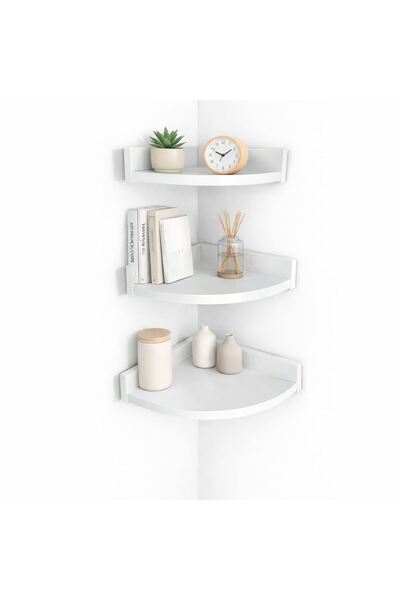 ADIM EBATLAMA 3'Lü Üçgen Köşe Raf 31 x 26 x 23