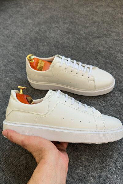 Greyybull Shoes White Leather Men's Sneakers-White Sneakers