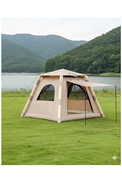 Nurcamp 6 Kişilik 4 Mevsim Şişme Çadır 220 x 220 Pompalı Set