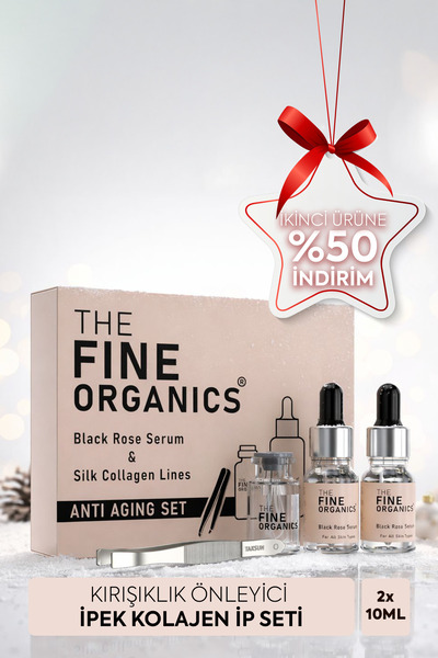 THE FINE ORGANICS Kırışıklık Önleyici Ipek Kolajen Ip Seti