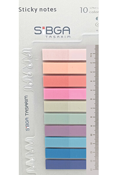 sibga tasarım Şeffaf Renkli Postit Post-it Post It. Kitap Ayracı Ayraç Postit...