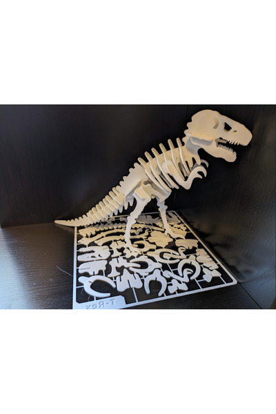 Genel Markalar T-Rex 3D Dinozor İskelet Maketi Puzzle Oyuncak - Eğitici ve De...
